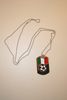 ITALIA SOCCER COUNTRY FLAG METAL DOG TAG NECKLACE ...I TALY  ITALIAN .. NEW
