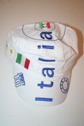ITALIA WHITE FIFA WORLD CUP MILITARY STYLE HAT CAP .. ITALY SOCCER FOOTBALL .. NEW