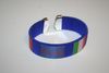 ITALY BLUE COUNTRY FLAG FLEXIBLE METAL SUPER THICK  BRACELET .. ITALIA  NEW