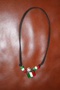 ITALY FIFA WORLD CUP SOCCER BALL METAL FLAG NECKLACE CHOKER ...ITALIA... NEW
