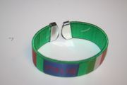 ITALY GREEN COUNTRY FLAG FLEXIBLE METAL NYLON SUPER THICK BRACELET ITALIA... NEW