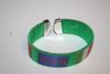 ITALY GREEN COUNTRY FLAG FLEXIBLE METAL NYLON SUPER THICK BRACELET ITALIA... NEW