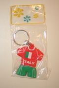 ITALY RED COUNTRY FLAG FIFA WORLD CUP SOCCER JERSEY KEYCHAIN...ITALIA...HOT HOT