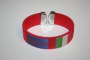 ITALY RED COUNTRY FLAG FLEXIBLE SUPER THICK BRACELET WRISTBAND ITALIA  .. NEW