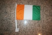 IVORY COAST COTE D'IVOIRE COUNTRY CAR FLAG FOR YOUR AUTOMOBILE WITH POLE .. NEW