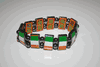 IVORY COAST COUNTRY FLAG FLEXIBLE METAL REVERSIBLE SPORTS BRACELET WRISTBAND  .. NEW