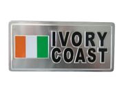 IVORY COAST COUNTRY FLAG SMALL METAL LICENSE PLATE DECAL STICKER EMBLEM .. NEW