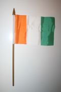 IVORY COAST NATIONAL COUNTRY FLAG 4"  X 6" SMALL STICK FLAG ON 10" POLE .. COTE D' IVOIRE .. NEW