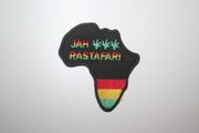 JAH RASTAFARI JAMAICAN COUNTRY FLAG IRON ON EMBROIDERED PATCH CREST BADGE .. NEW