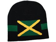 JAMAICA BLACK WITH GREEN STRIPE COUNTRY FLAG TOQUE HAT CAP .. FIFA SOCCER WORLD CUP .. NEW