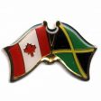 JAMAICA / CANADA COUNTRY FLAG SMALL METAL FRIENDSHIP  LAPEL PIN BADGE .. NEW