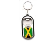 JAMAICA COUNTRY FLAG BOTTLE OPENER LED KEYCHAIN ..HIGH QUALITY .. NEW