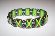 JAMAICA COUNTRY FLAG FLEXIBLE METAL REVERSIBLE SPORTS BRACELET ... NEW