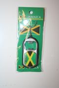 JAMAICA COUNTRY FLAG LED LIGHT BOTTLE OPENER KEYCHAIN .. NEW