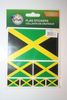 JAMAICA COUNTRY FLAG SET OF 7 DIFFERENT SIZE STICKERS DECALS EMBLEMS .. NEW