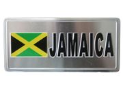 JAMAICA COUNTRY FLAG SMALL METAL LICENSE PLATE STICKER DECAL EMBLEM... NEW
