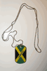 JAMAICA COUNTRY FLAG SOCCER FOOTBALL METAL DOG TAG NECKLACE ... NEW