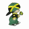 JAMAICA LITTLE BOY COUNTRY FLAG IRON ON EMBROIDERED PATCH CREST BADGE .. NEW