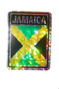 JAMAICA SQUARE COUNTRY FLAG METALLIC BUMPER STICKER DECAL .. SIZE 3" X 4" INCHES .. NEW