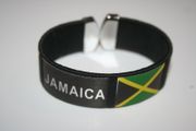 JAMAICA SUPER THICK BLACK COUNTRY FLAG FLEXIBLE BRACELET WRISTBAND .. NEW