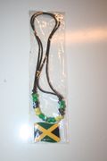 JAMAICA X-LARGE COUNTRY FLAG METAL NECKLACE JEWELRY ..NEW