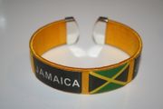 JAMAICA YELLOW SUPER THICK COUNTRY FLAG FLEXIBLE BRACELET WRISTBAND .. NEW