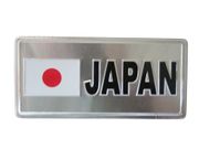 JAPAN COUNTRY FLAG SMALL METAL LICENSE PLATE STICKER DECAL EMBLEM ..NEW