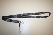 JEEP BLACK HIGH QUALITY LANYARD KEYCHAIN PASSHOLDER .. NEW