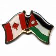 JORDAN / CANADA COUNTRY FLAG SMALL METAL FRIENDSHIP LAPEL PIN BADGE .. NEW