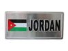 JORDAN COUNTRY FLAG SMALL METAL LICENSE PLATE STICKER DECAL EMBLEM ..NEW