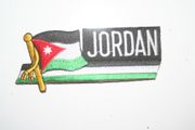 JORDAN COUNTRY FLAG WORD IRON ON PATCH CREST BADGE .. NEW