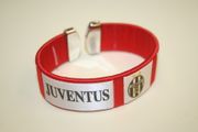 JUVENTUS RED SUPER THICK FLEXIBLE BRACELET WRISTBAND .... FOOTBALL SOCCER CLUB ... NEW