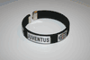 JUVENTUS SOCCER FOOTBALL BLACK FLEXIBLE BRACELET WRISTBAND.... NEW