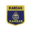KANSAS USA SHIELD FLAG IRON ON PATCH CREST BADGE 3 X 3 1/2 INCHES ... NEW