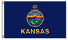 KANSAS USA STATE 3' X 5' FEET NATIONAL FLAG ... LARGE BANNER TAPESTRY.