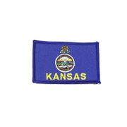 KANSAS USA STATE FLAG IRON ON PATCH CREST BADGE 2 1/8 X 3 1/4 INCHES ... NEW