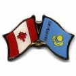 KAZAKHSTAN / CANADA COUNTRY FLAG SMALL METAL FRIENDSHIP LAPEL PIN BADGE ... NEW