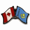 KAZAKHSTAN / CANADA COUNTRY FLAG SMALL METAL FRIENDSHIP LAPEL PIN BADGE ... NEW KAZAKHSTAN / CANADA COUNTRY FLAG SMALL METAL FRIENDSHIP LAPEL PIN BADGE ... NEW
