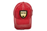  KBETHOS NEW YORK 01 EST.2001 RED Stone - Washed WORN Look Original Vintage HAT CAP ..Size : ONE SIZE.