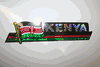 KENYA COUNTRY FLAG LONG METALIC CAR AUTOMOBILE BUMPER STICKER DECAL EMBLEM .. NEW