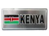 KENYA COUNTRY FLAG SILVER LICENSE PLATE STICKER ... NEW