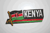 KENYA COUNTRY FLAG WORD IRON ON PATCH CREST BADGE .. NEW