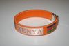 KENYA ORANGE  COUNTRY FLAG FLEXIBLE METAL NYLON BRACELET ... NEW