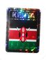 KENYA SQUARE COUNTRY FLAG METALLIC BUMPER STICKER DECAL .. SIZE 3" X 4" INCHES .. NEW