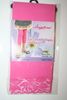 KIDS CHILDS PINK FOOTLESS OPAQUE TIGHTS WITH LACE ... SIZE - X-SMALL 1-3, SMALL 4-6, MEDIUM 7-10, LARGE 11-14 ... NEW IN PACKAGE