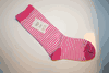KIDS CHILDS YOUTHS PINK & WHITE STRIPED SOCKS ... SIZE 9-12 .. AGE 5 - 8 YEARS OLD .. NEW