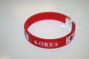 KOREA RED COUNTRY FLAG FLEXIBLE BRACELET WRISTBAND ... NEW