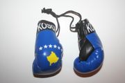 KOSOVO COUNTRY FLAG PAIR OF MINITURE BOXING GLOVES .. NEW