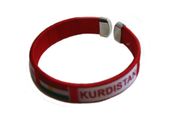 KURDISTAN RED COUNTRY FLAG FLEXIBLE BRACELET WRISTBAND ...NEW
