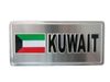 KUWAIT COUNTRY FLAG SMALL METAL LICENSE PLATE STICKER DECAL EMBLEM ..NEW